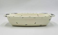 Emilia Castillo Emilia Castillo Vintage Porcelain Pure Silver Serving Bowl Mexican Modern - 4727300