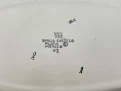 Emilia Castillo Emilia Castillo Vintage Porcelain Pure Silver Serving Bowl Mexican Modern - 4727308