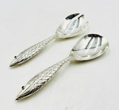 Emilia Castillo Emilia Castillo for Los Castillo Taxco Silver Plate Fish Salad Serving Set - 4714342