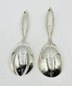 Emilia Castillo Emilia Castillo for Los Castillo Taxco Silver Plate Fish Salad Serving Set - 4714347