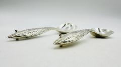Emilia Castillo Emilia Castillo for Los Castillo Taxco Silver Plate Fish Salad Serving Set - 4714348