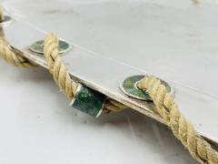 Emilia Castillo Large Agave Serving Tray in Silver Plate Malachite by Emilia Castillo - 4122862