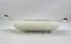 Emilia Castillo Large Emilia Castillo Silver Plate Jasper Inlay Serving Bowl Mexican Silver - 4737482