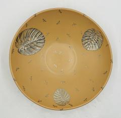 Emilia Castillo Large Porcelain Pure Silver Monstera Leaf Bowl Taxco Mexico - 4366335