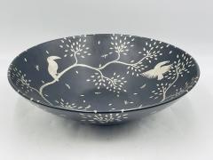 Emilia Castillo Large Serving Decorative Bowl in Pure Silver Porcelain by Emilia Castillo - 4129018