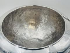 Emilia Castillo Lrg Silver Plate Punch Bowl with Stone Inlay by Emilia Castillo Mexican Silver - 4712727