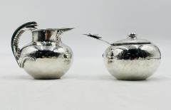 Emilia Castillo Malachite Lizard Creamer Sugar Set by Emilia Castillo for Los Castillo Mexico - 4714189