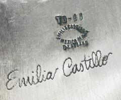 Emilia Castillo Massive Emilia Castillo Silver Plate Malachite Taxco Serving Bowl Hand Signed - 4712746