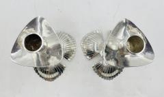 Emilia Castillo Pair of Silver Plated Candle Holders by Emilia Castillo Mexican Modernism - 4712862