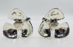 Emilia Castillo Pair of Silver Plated Candle Holders by Emilia Castillo Mexican Modernism - 4712863