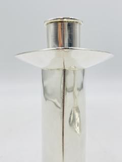 Emilia Castillo Pair of Silver Plated Candle Holders by Emilia Castillo Mexican Modernism - 4712865