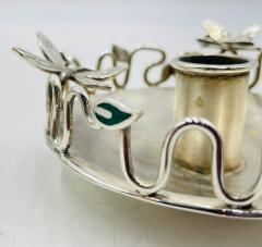 Emilia Castillo Pair of Silver Plated Candle Holders by Emilia Castillo Mexican Modernism - 4727517