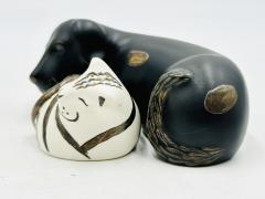 Emilia Castillo Porcelain Pure Silver Salt Pepper Shakers Cat Dog By Emilia Castillo - 3992695