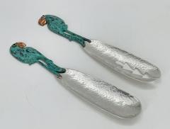 Emilia Castillo Rare Emilia Castillo Taxco Parrot Silverplate Verdigris Serving Utensils - 4712626