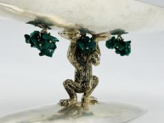 Emilia Castillo Sculptural Silver Turquoise Bowl by Emilia Castillo Mexico 1980s - 3992649