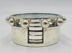 Emilia Castillo Set of 6 Porcelain Pure Silver Drink Coasters Holder by Emilia Castillo - 4714664