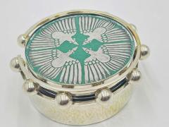Emilia Castillo Set of 6 Porcelain Pure Silver Drink Coasters Holder by Emilia Castillo - 4714665