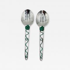 Emilia Castillo Silver Plated Serving Utensils by Emilia Castillo Mexico 1980s - 4130232