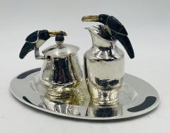 Emilia Castillo Silver Plated Toucan Tea Service by Emilia Castillo for Los Castillo Mexican - 4714073