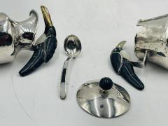 Emilia Castillo Silver Plated Toucan Tea Service by Emilia Castillo for Los Castillo Mexican - 4714078