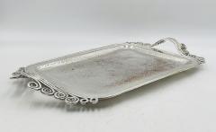 Emilia Castillo Stunning Silver Plated Serving Tray by Emilia Castillo Mexico 1980s - 4129040