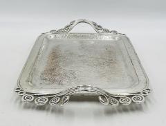 Emilia Castillo Stunning Silver Plated Serving Tray by Emilia Castillo Mexico 1980s - 4129042