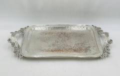 Emilia Castillo Stunning Silver Plated Serving Tray by Emilia Castillo Mexico 1980s - 4129043