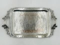 Emilia Castillo Stunning Silver Plated Serving Tray by Emilia Castillo Mexico 1980s - 4129044