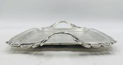 Emilia Castillo Stunning Silver Plated Serving Tray by Emilia Castillo Mexico 1980s - 4129045