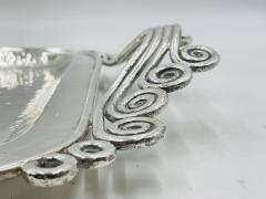 Emilia Castillo Stunning Silver Plated Serving Tray by Emilia Castillo Mexico 1980s - 4129048