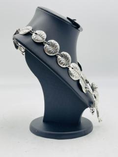 Emilia Castillo Stunning Sterling Silver Frog Lily Pad Necklace by Emilia Castillo - 4122874
