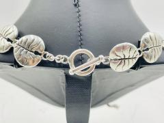 Emilia Castillo Stunning Sterling Silver Frog Lily Pad Necklace by Emilia Castillo - 4122877