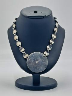 Emilia Castillo Vintage Taxco Sterling Silver Leaf Necklace Mexican Sterling Silversmiths - 4727447