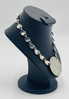 Emilia Castillo Vintage Taxco Sterling Silver Leaf Necklace Mexican Sterling Silversmiths - 4727448