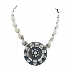 Emilia Castillo Vintage Taxco Sterling Silver Leaf Necklace Mexican Sterling Silversmiths - 4728390