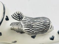 Emilia Castillo Whimsical Emilia Castillo Silver Porcelain Salt Pepper Shakers 1980s - 4366400