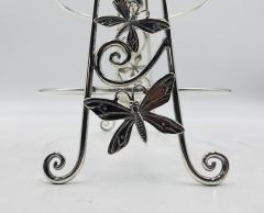 Emilia Castillo Whimsical Plate Holder Stand With Butterflies and Vines by Emilia Castillo - 4714374