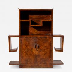 Emilio Lancia Emilio Lancia display cabinet in walnut and walnut burl Italy 1930s - 4242034