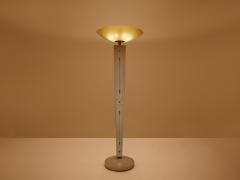 Emilio Lancia Emilio Lancia mirrored painted wood brass floor lamp 1940 - 4494822