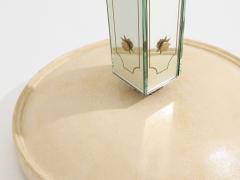 Emilio Lancia Emilio Lancia mirrored painted wood brass floor lamp 1940 - 4494827