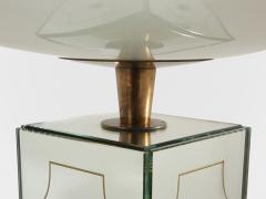 Emilio Lancia Emilio Lancia mirrored painted wood brass floor lamp 1940 - 4494829