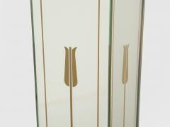 Emilio Lancia Emilio Lancia mirrored painted wood brass floor lamp 1940 - 4494830