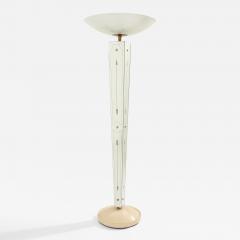 Emilio Lancia Emilio Lancia mirrored painted wood brass floor lamp 1940 - 4507982