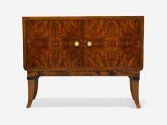 Emilio Lancia attr Italian Modern Walnut Root Brass Commode Italy 1930s - 4244164