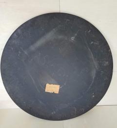 Emilio Martelli Emilio Martelli Inlayed Black Marble Round Table Florence Italy 1950s - 2432449