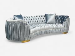 Emma Curved Sofa by Haute House for Neiman Marcus Hardwood Velvet - 4342105