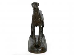 Emmanuel Fremiet French Antique Bronze Sculpture of a Greyhound Dog by Emmanuel Fremiet - 1009519