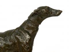 Emmanuel Fremiet French Antique Bronze Sculpture of a Greyhound Dog by Emmanuel Fremiet - 1009521