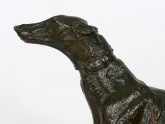 Emmanuel Fremiet French Antique Bronze Sculpture of a Greyhound Dog by Emmanuel Fremiet - 1009527