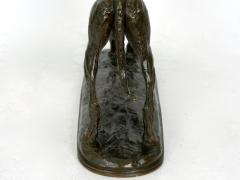 Emmanuel Fremiet French Antique Bronze Sculpture of a Greyhound Dog by Emmanuel Fremiet - 1009530